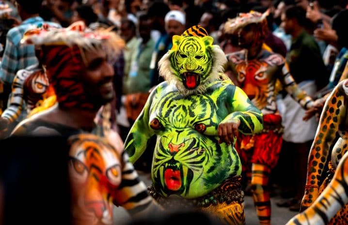 Thrissur Pulikali Festival News: തൃശൂരിന്റെ സാംസ്കാരിക പെരുമ വിളിച്ചോതി സ്വരാജ് റൗണ്ടിൽ പുലിക്കളി മഹോത്സവം.